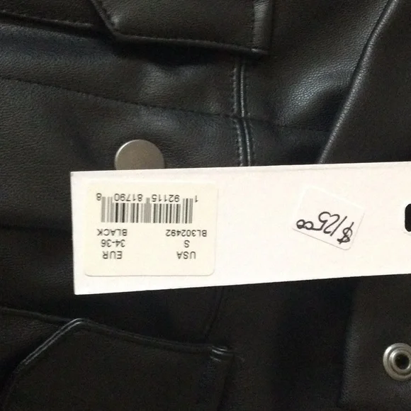 Steve Madden Faux Shacket, Size S, Black - Picture 6 of 6